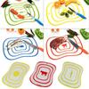 4PC Chopping Block Flexible Ultra-thin Kitchen Tool Fruit Vegetable Chopping Board Cutting Mat