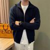 Men's Retro Loose-Fit Zipper Knit Pullover Sweater