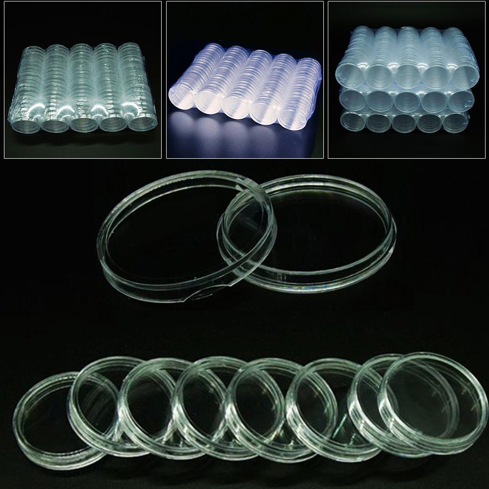 10/25 szt. Kapsle na monety Pudełko do zbierania monet Gablota