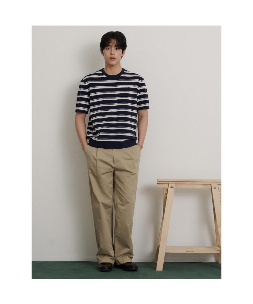 Binpolmen Striped Round Knit Navy