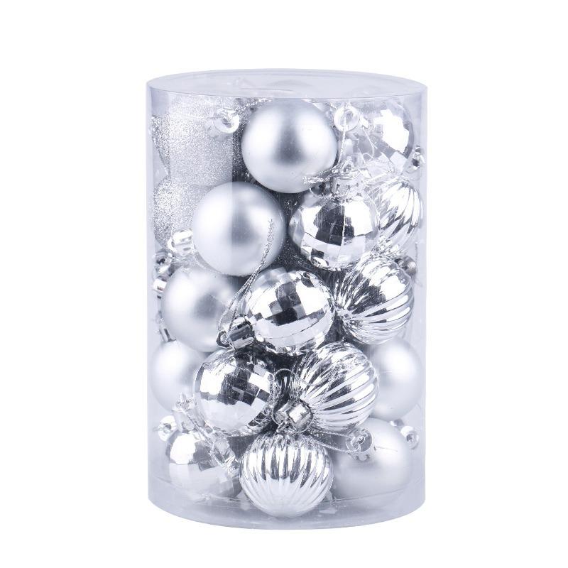 34Pcs Christmas Balls Ornaments, 4cm Xmas Tree Hanging Baubles Decor Set