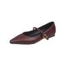 Ladies Shoes On Sale 2025 Fashion Spring New Women's Pointed Toe Buckle Strap Flats Outdoor Shallow Soft Bottom  Woman Shoes