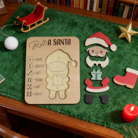Holiday Roll A Reindeer Dice Game Family Entertainment Santa Claus/Reindeer Dice Rolling Game Christmas Party Puzzles Games