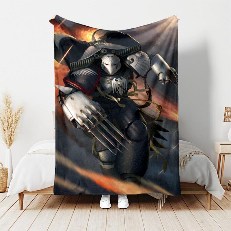 Warhammer 40K Theme Printed Blanket,Perfect for Couch, Bed, Travel & Outdoor Use | Machine Washable, Cozy & Durable.