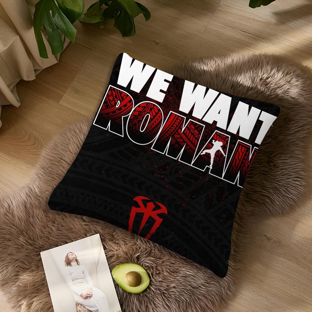 

R-Roman R-Reigns OTC Наволочка для гостиной Акцентная поддержка спинки дивана Квадратная гостиная Спокойный компаньон для сна 40x40CM(16x16in)