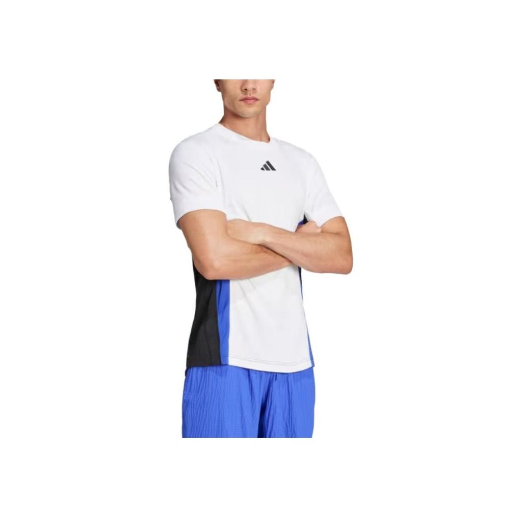 Adidas Us Hard Court Grand Slam Series Ss24 Tennis Pro Heat.Rdy Freelift Tee Fashion Comfortable Tennis Short Sleeve T-Shirt Men Tops White IW6198