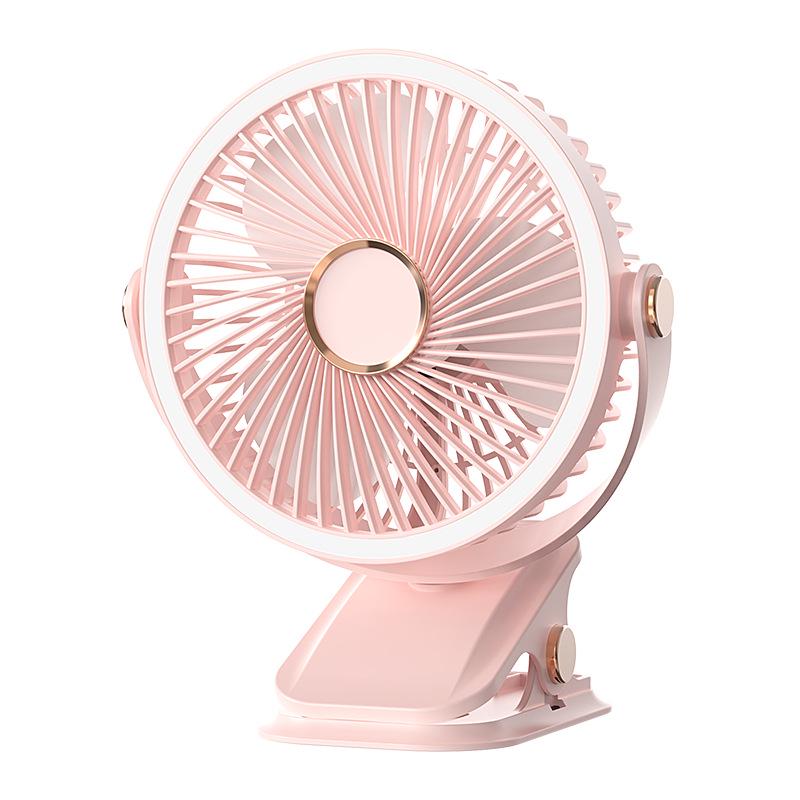 Rechargeable Wall-Mounted Office Fan: Portable Desk and Clip Design