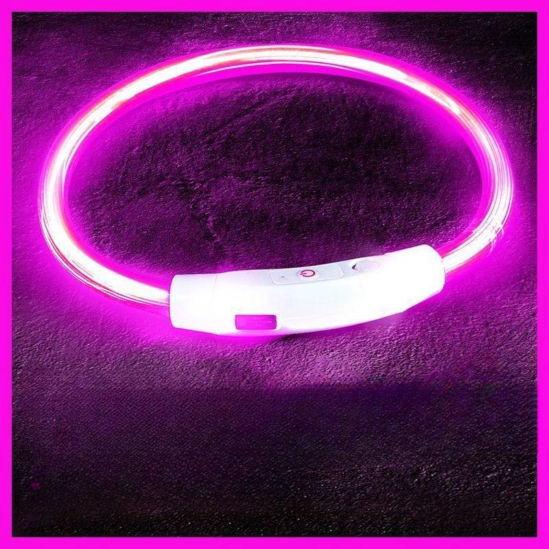 USB Rechargeable LED Dog Collar Luminous Anti-Lost Pet Accessory with Harness Dogs Necklace Collar for Night Safety