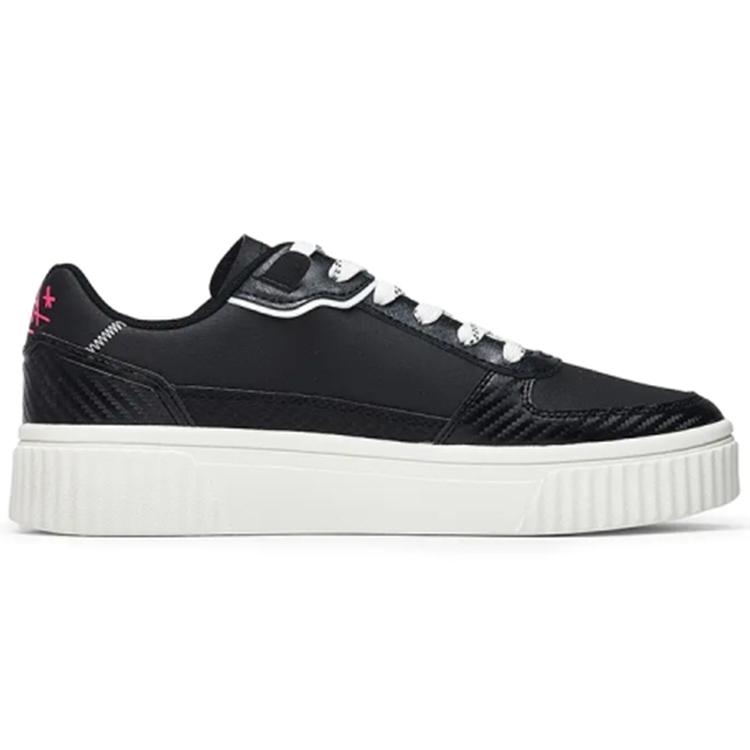 New Anta Life Collection Wear Resistant Slip Resistant Low Top Skateboard Shoes Men's Black Blue 112028064-2