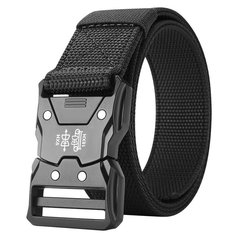 Fashionable Buckle Alloy Men Nylon Woven Waist Belt For Daily And Outdoor Use