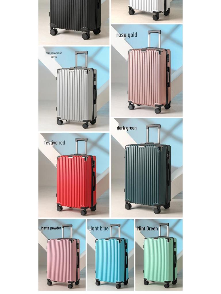 2024 28-Inch Sturdy Travel Suitcase with Combination Lock - Lightweight and Durable for Men and Women