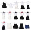 Mehrere Stile Handgefertigte Puppe Mini-T-Shirts Röcke Marineblau Stil Kleidung Für 1/6 BJD Puppe Freizeitkleidung Kleider DIY Geschenk Puppenzubehör