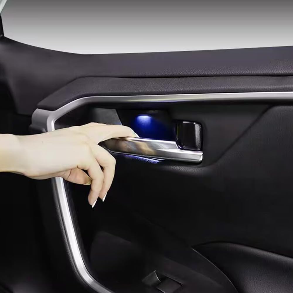 4pcs Red Car Door Light,Flush Mount 12V LED Light for Bumper Grille Cars Interior Dash Ambient Lighting Motorcycle Door Bowl Lamp LED Indicator Light