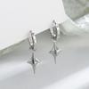 Gu Maoning, Frosted Planet Flash Diamond Earrings Removable Multi-Wear Earrings Women'S Three-Dimensional Star Cross Ear Buckle