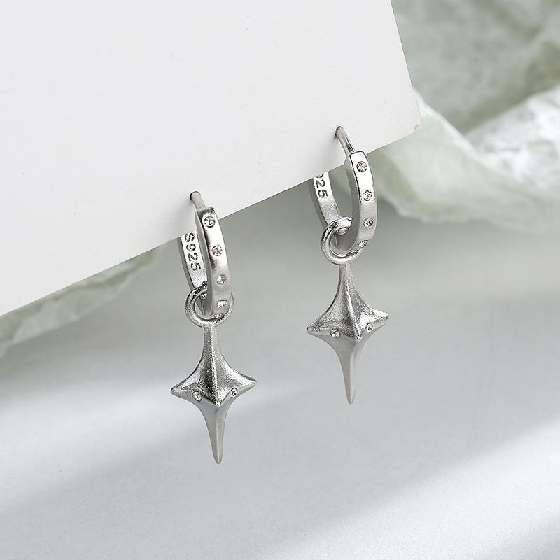 Gu Maoning, Frosted Planet Flash Diamond Earrings Removable Multi-Wear Earrings Women'S Three-Dimensional Star Cross Ear Buckle