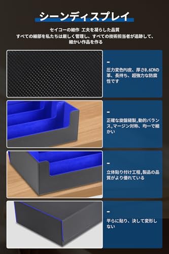 HG CHASING TRIBE Deck Case, Trading Card Case, PU Leather, Holds 2400 Cards, Large Capacity, Sleeve Compatible, Trading Card Case (Black, Red, Holds 2