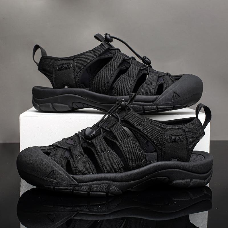 Sandals popular summer sandals men's thick-soled bag head men's beach shoes retracement shoes large size outdoor shoes