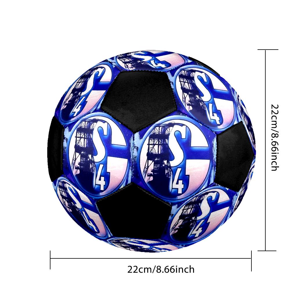 Pallone da Calcetto Indoor Schalke 04 Colorato Cucito a Macchina PVC Misura 5 Pronto per Allenamento di Squadra e Competizione Resistente Alto Rimbalzo Fresco Regalo Sportivo