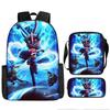 Elementary School Backpack Set 3-Piece Large Capacity Fashion Oxford Cloth Shoulder Bag