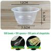 Shangqi Disposable Plastic Round Conical Bowl Set