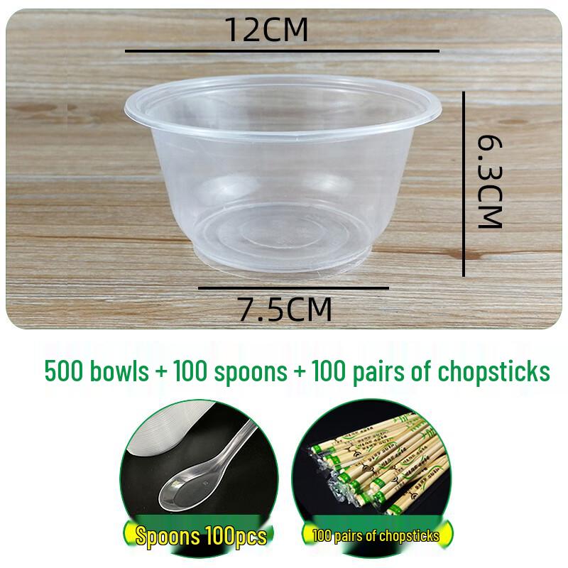 Shangqi Disposable Plastic Round Conical Bowl Set