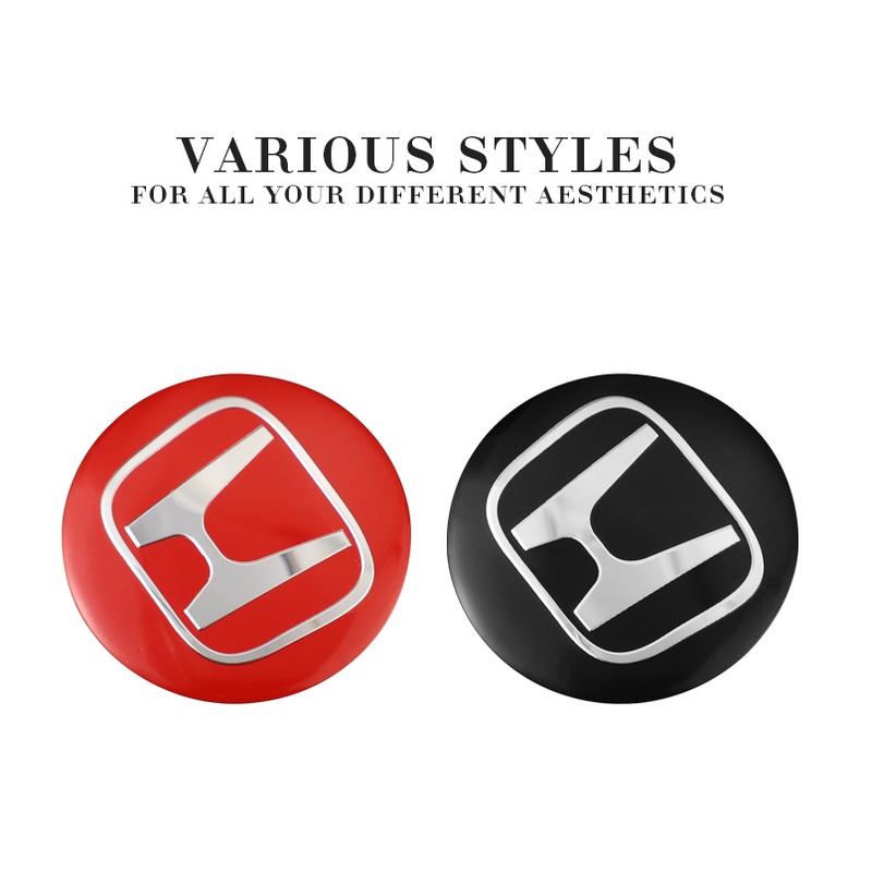 TR1-56MM Car Badge Wheel Center Hub Cap Sticker Tire Rim Cover Sticker Auto Accessories For Honda CITY CIVIC Mugen INSPIRE XR-V CR-V