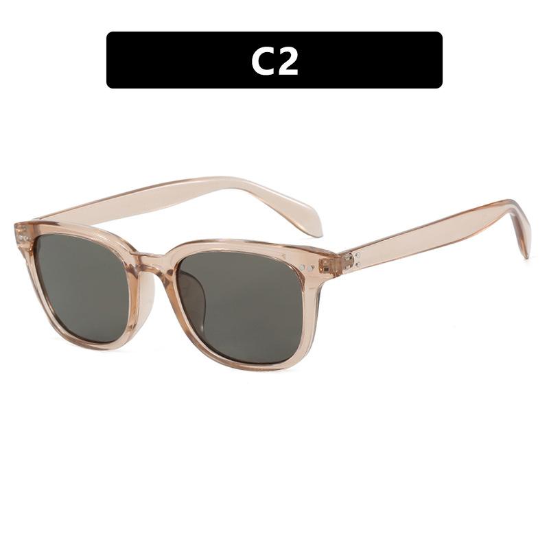 JYL Square Rivet Sunglasses Unisex Retro Jelly Color UV400 / 6215