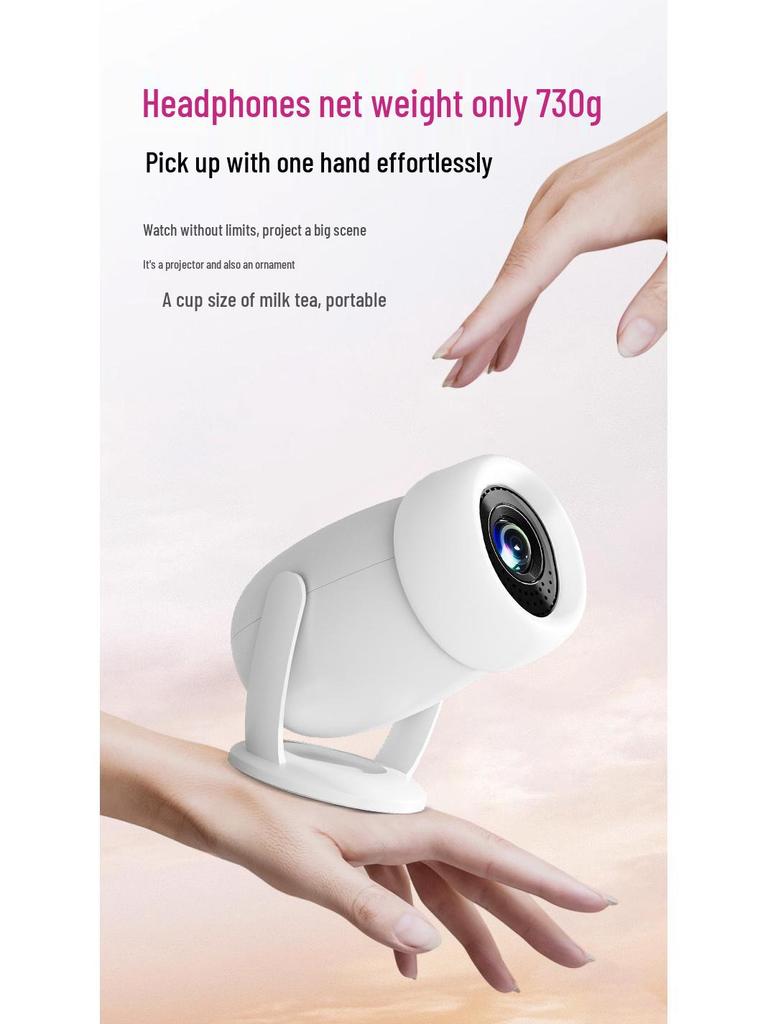 HY300 4K Ultra HD Mini Projector for Home and Office - 1080p Portable Outdoor Cinema