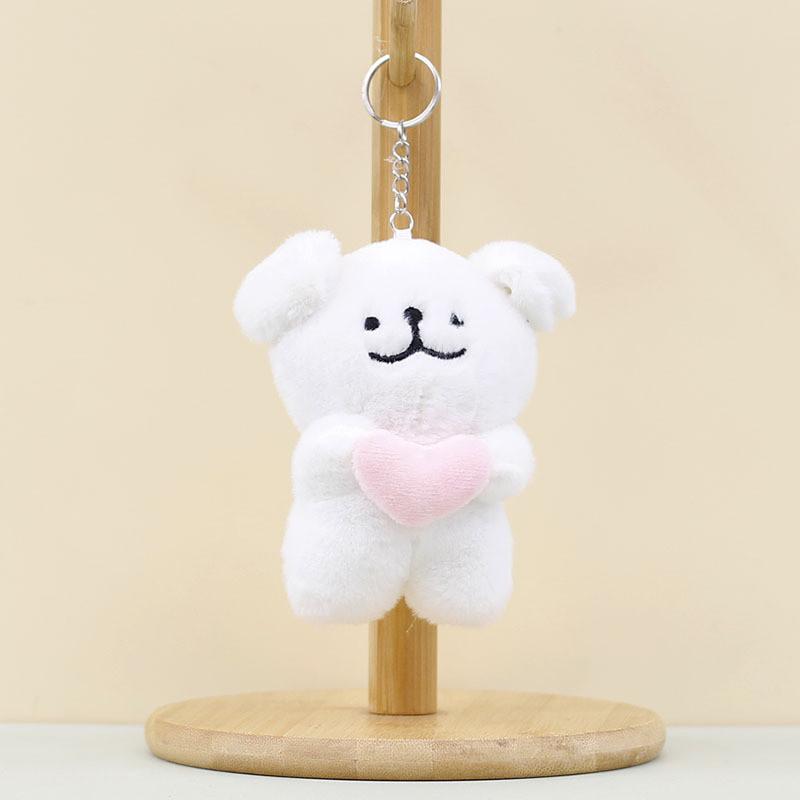 Adorable Creative Line Dog Plush Keychain Soft Cuddly Toy For Girls Heartwarming Gift