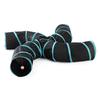 Indoor Cat Tunnel 4 Way Pet Play Tunnel Collapsible Tunnel Tube Kitty Tunnel Peek Hole Toy Pet Toys