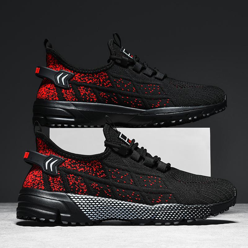 Men's casual four season outdoor breathable fashion comfortable sneakers light soft-sole speed running shoes racing sports shoes