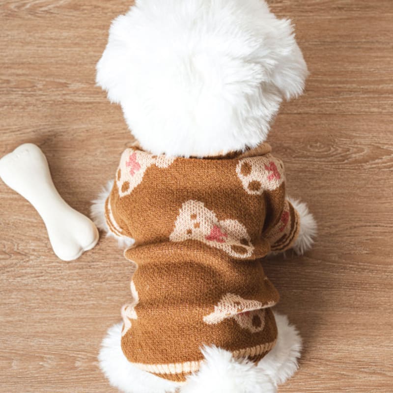 [Pet] Bear Knit Cardigan S