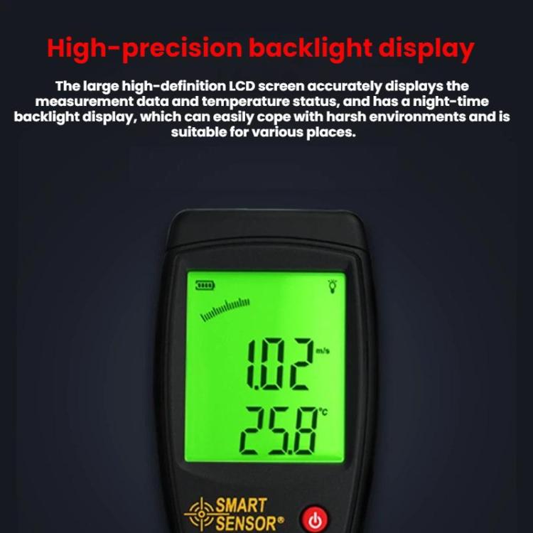 SMART SENSOR Handheld High-precision Wind Speed Meter