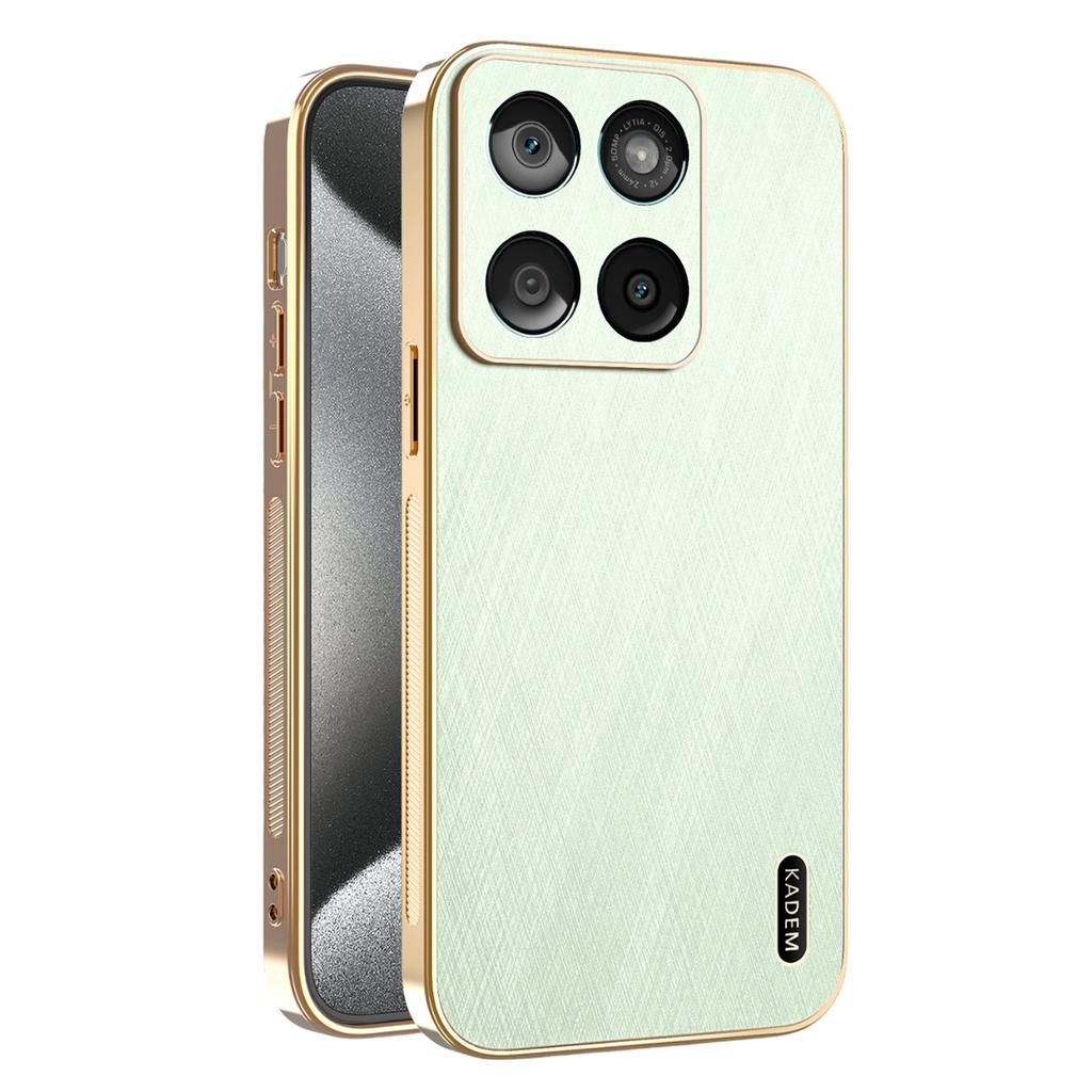 KADEM Etui na Motorola Edge 60 5G/60 Fusion 5G Elektroplaterowana Tekstura Jedwabiu PU+TPU Tylna Pokrywa Telefonu