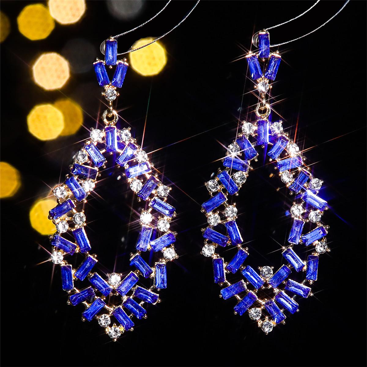 Модные серьги с каплями воды, красочные блестящие хрустальные серьги, темпераментные женские серьги, высококачественные серьги