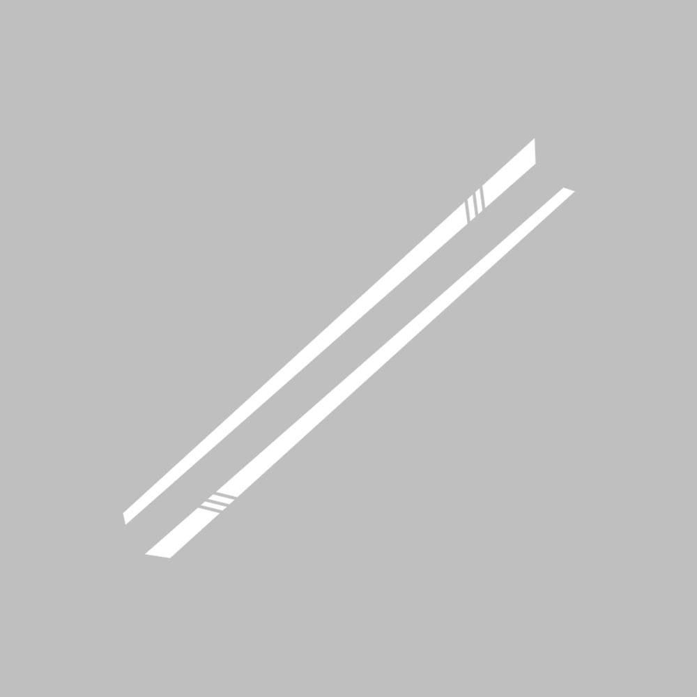 2Pcs Car Stripe Style Side Car Both Body Stickers Decal Car Wrap Vinyl Film Automobiles Products Universal Stickers Accessories