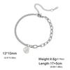 LIKGREAT Irish Triquetra Knot Crescent Moon Bracelets Stainless Steel Trinity Triple Moons Goddess Fertility Amulet Women Gifts