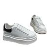2024 spring new small thick-soled heightening board shoes muffin sole versatile McQueen shoes fashionable casual little white shoes