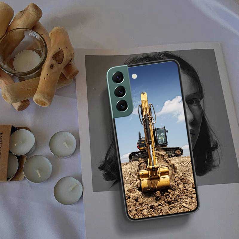 Construction Machinery Excavator Phone For Samsung S25 Edge Galaxy S22 Ultra S21 S10 S9 Plus S20 S23 S24 FE Case S10E Cover Sili