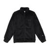 Boa Fleece Zip Hooded Jacket with Script Logo Size L Men's High-Neck Embroidery, Black, (C3-L616/C3-L616Z)