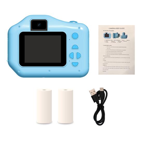 Kids Print Camera Digital Toy SLR HD-compatible Pixel with Dual Cameras Selfie Mode