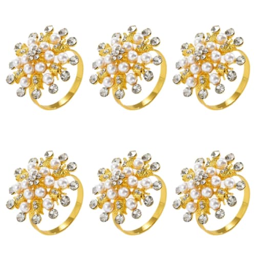 

Set of 6 Deer Napkin Rings, Christmas Home Kitchen Dining Table Linen Accessories