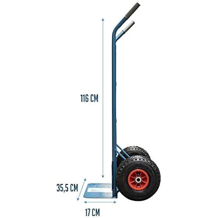 Ferrestock FSKCAR002 Profesjonell oppbevaringsvogn i forsterket stål, tåler opptil 150 kg med luftfylte hjul