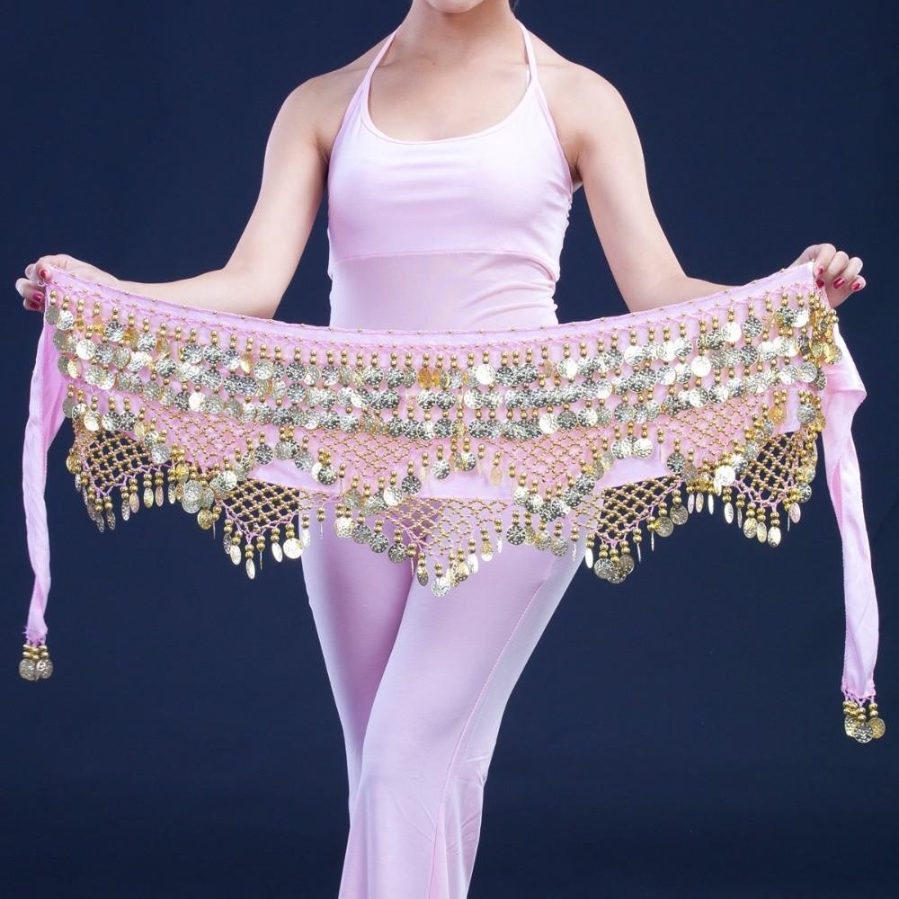 Fashion Velvet Belly Dance Hip Scarf Sequins Luxury Belly Dance Waist Wrap Dance Waist Chain Women Show Costumes