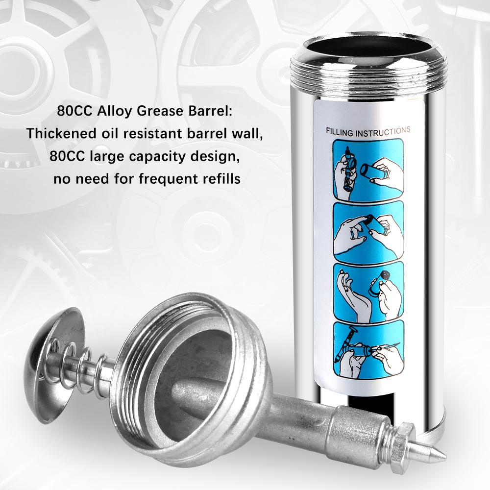Legierung Mini Fettpresse Maschine Handheld Autozubehör 1000PSI Ausgangsdruck Öler Öler Handwerkzeug 80cc Kapazität