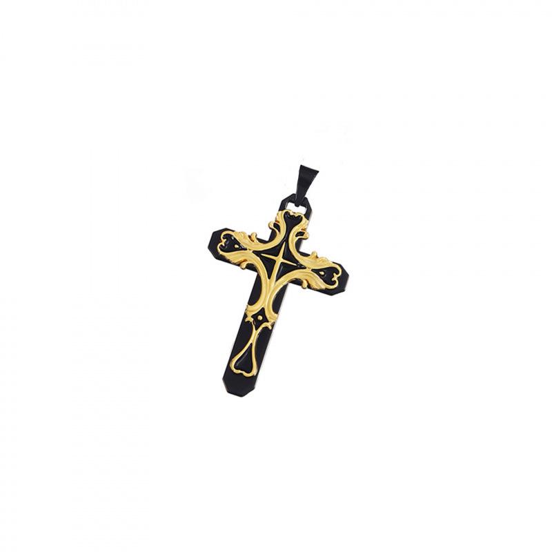 Trendy Multi-Color Enamel Cross Layered Pendant Necklace