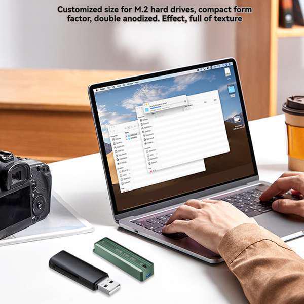 2280 NVMe M.2 Aluminum Alloy Solid-State Drive Enclosure, Color: As Shown