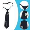 Fashion Shirt Tie for Formal Event Unisex Heart Bear Brooch Tie Uniform Tie for Evening Party Role Play Tie Neckwear