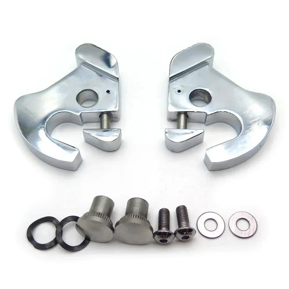 Detachable Locking Latch Kit For Harley Touring Sissy Bar Luggage Rack 1984-2025 Motor Parts Chromed 502-3-RLS-CD-No lock