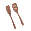 Natural Wood Spatula Long Handle Comfortable Easy To Clean Wood Spatula Kitchen Utensil for Cooking for Mixing for Filtering